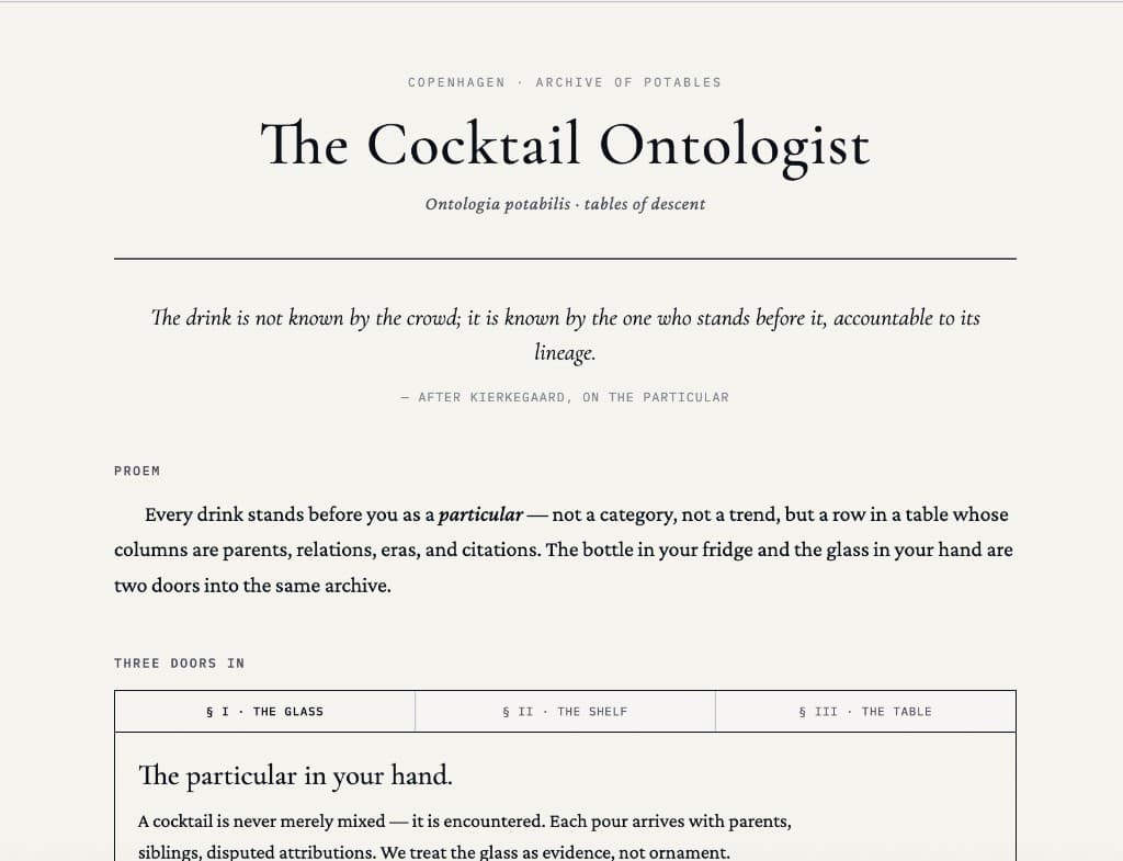 The Cocktail Ontologist product preview